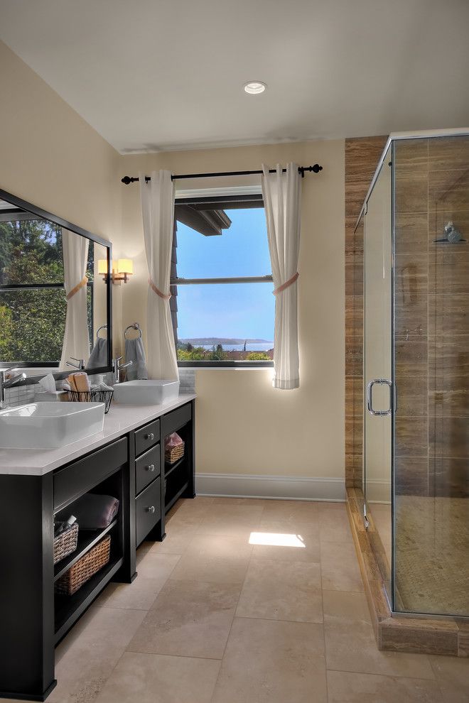 Shoreline Flooring for a Traditional Bathroom with a Vanity and Shoreline Traditional by Rw Anderson Homes