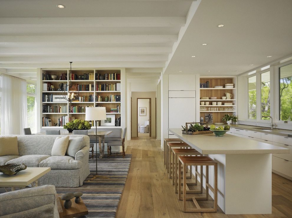 Shoreline Flooring for a Transitional Kitchen with a Recessed Lights and Harbert Residence by Marvin Windows and Doors