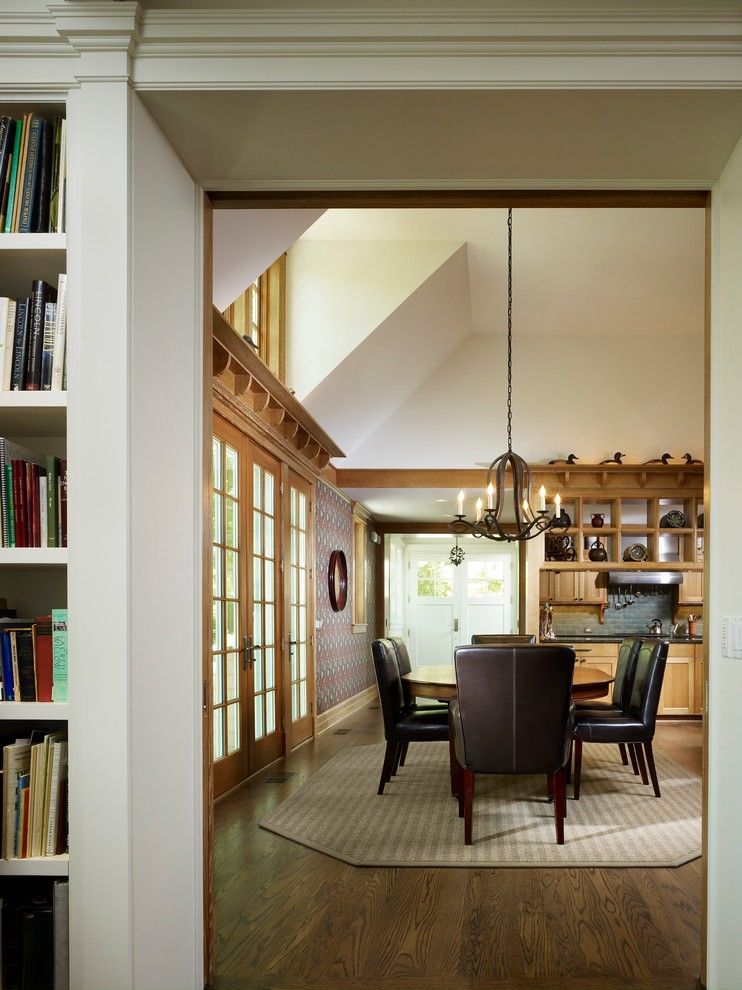 Shotgun Houses for a Traditional Dining Room with a Wood Dining Table and Narrow  Shotgun House by Stuart Cohen & Julie Hacker Architects Llc