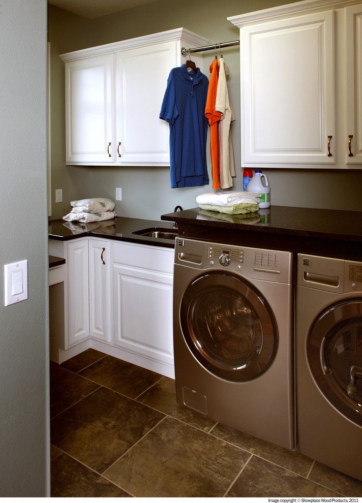 Showplace Wood Products for a Traditional Laundry Room with a Laundry and Showplace Cabinets   Laundry by Showplace Wood Products