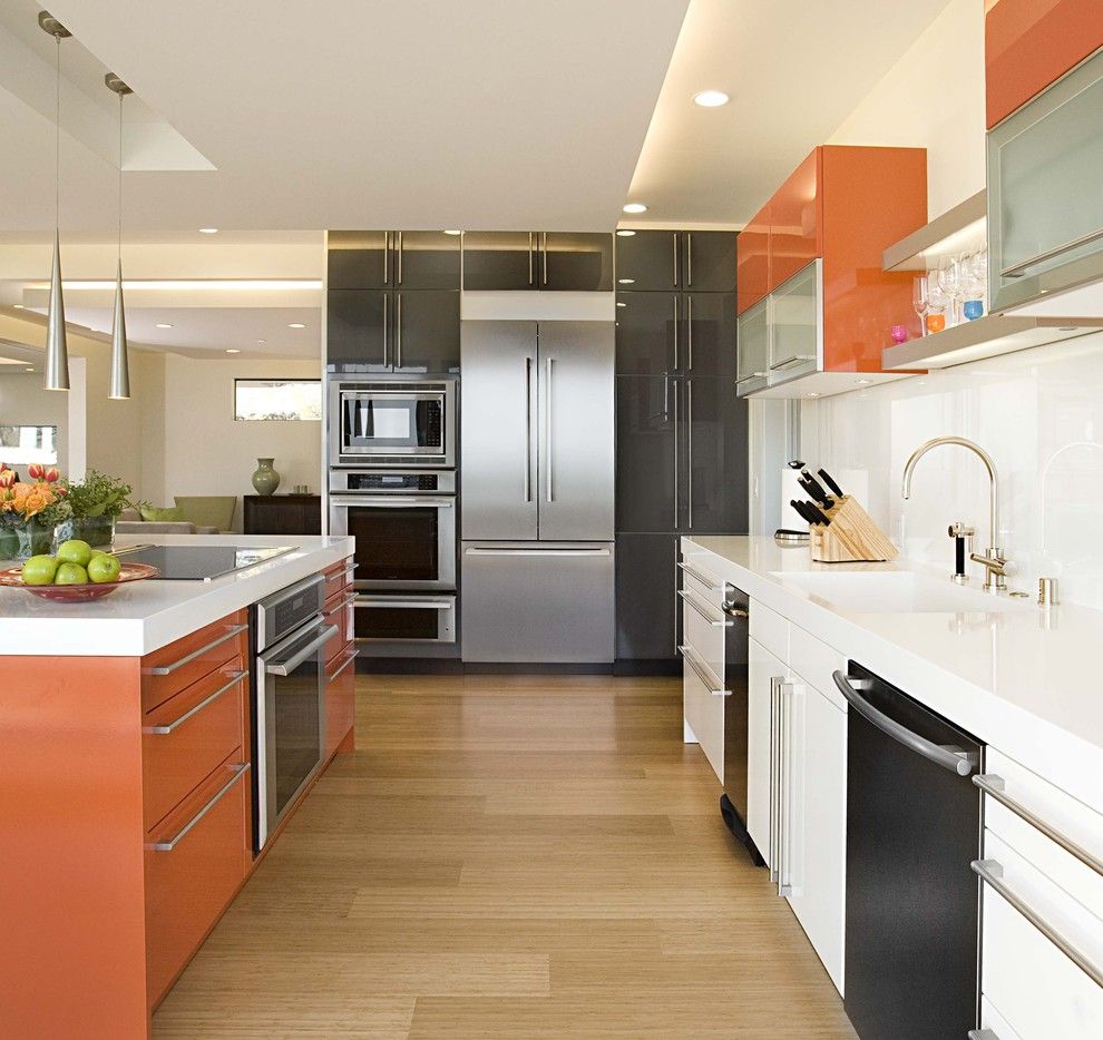 Siematic for a Contemporary Kitchen with a Black and Kitchen by Mark English Architects, Aia