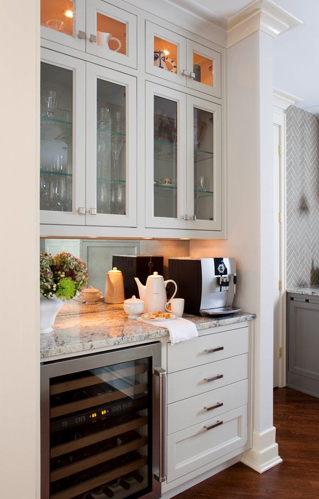 Sienna Bordeaux Granite for a Traditional Kitchen with a Custom Storage and North Kitchen Renovation by Terracotta Design Build