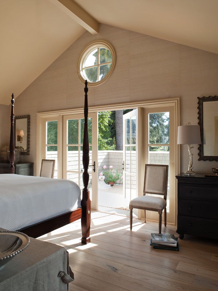 Sierra Pacific Windows for a Traditional Bedroom with a Wood Bed and Mill Valley Classic Cottage by Heydt Designs