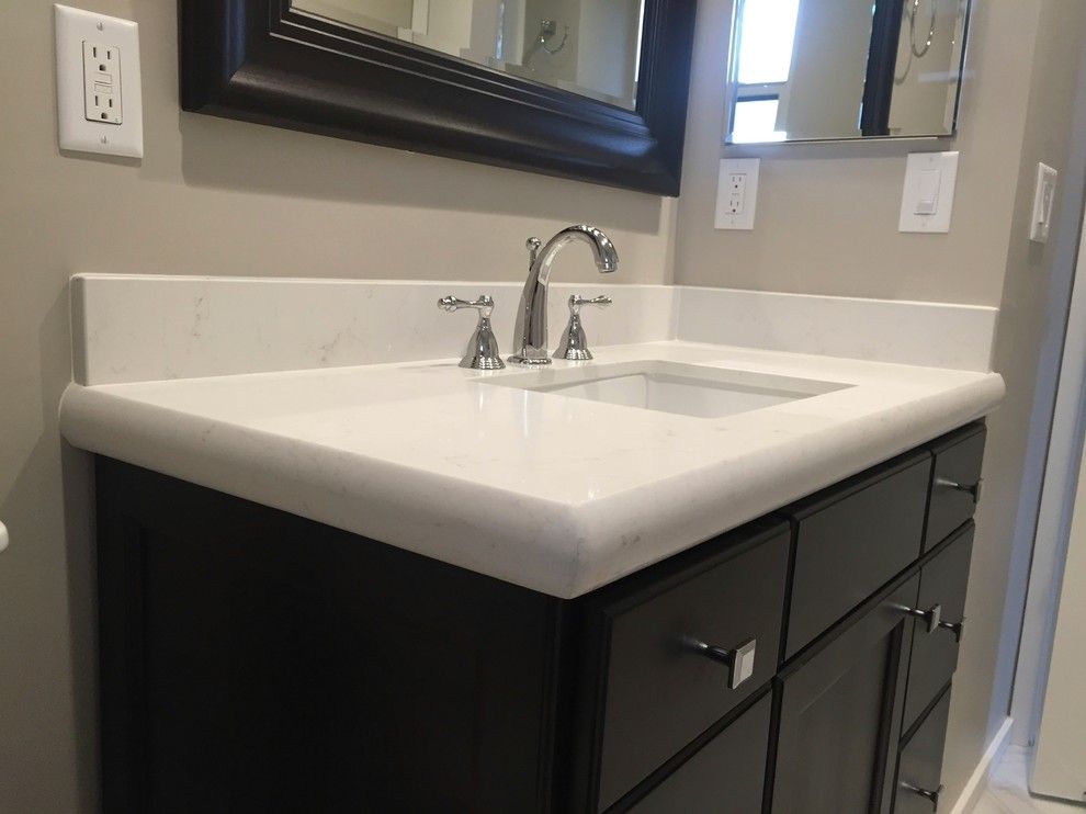 Sigma Faucets for a Transitional Bathroom with a Chrome Faucet and Simple Elegance by Kitchen & Bath Works