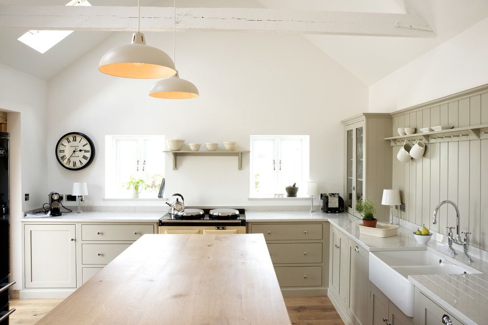 Silestone Lagoon For A Farmhouse Kitchen With A Skylight