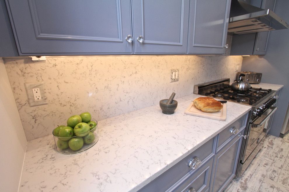 Silestone Lyra for a Traditional Kitchen with a Silestone Lyra and Custom Kitchen by Hoboken Cabinetry