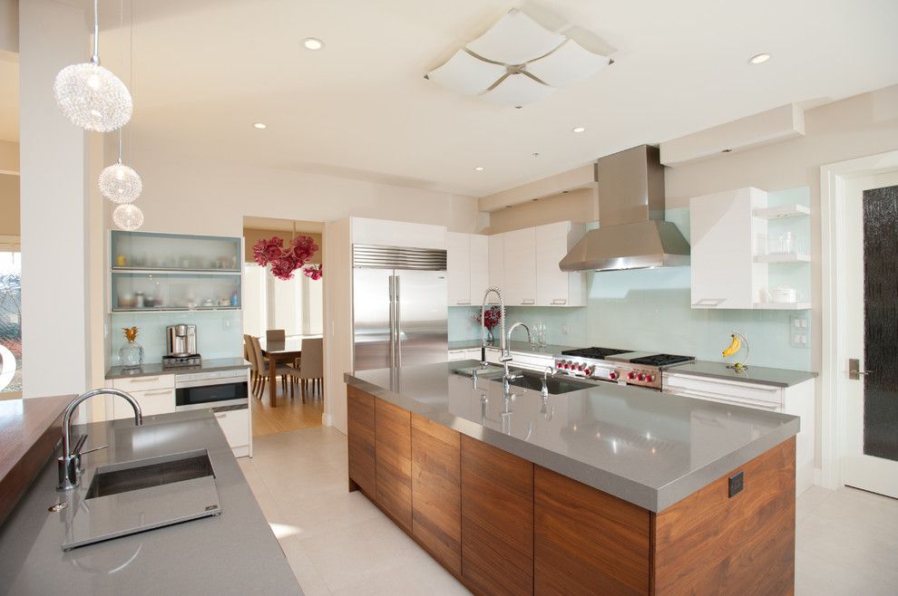 Silestone Quartz for a Contemporary Kitchen with a Subzero and Gourmet Kitchen by Eddy Homes