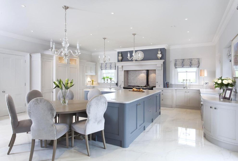 Silestone Quartz for a Traditional Kitchen with a Satin Nickel and Luxury Home Furniture by the Design Yard