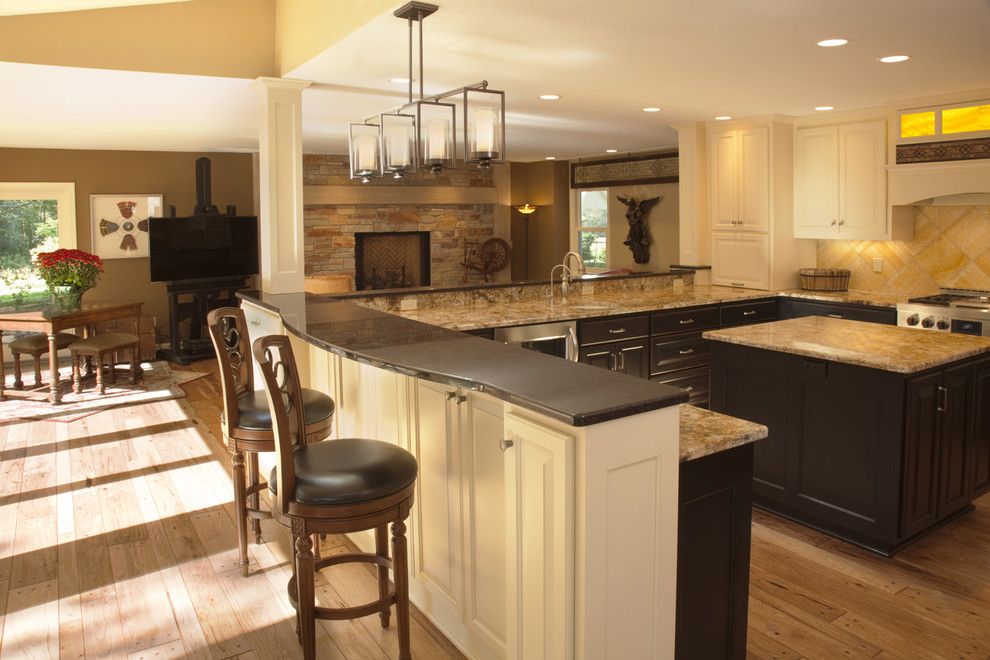 Silestone vs Granite for a Contemporary Kitchen with a Barstool and Breakfast Counter by Wade Design & Construction Inc