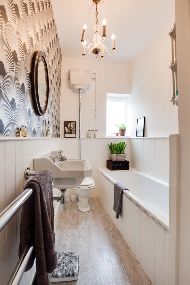 Small Bathroom Makeovers for a Victorian Bathroom with a Patio and Traditional Styling Small City Apartment by Etre