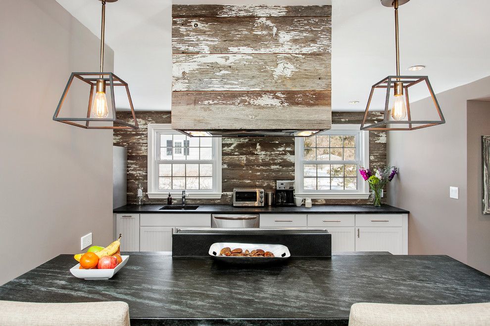 Soapstone for a Rustic Kitchen with a Windows and White Plains House by Andrew Mikhael Architect