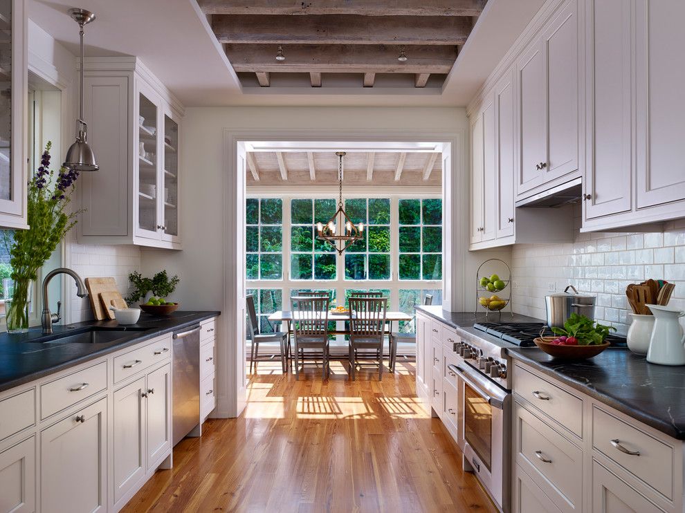 Soapstone for a Traditional Kitchen with a Glass Front Cabinets and West Philadelphia Addition by Hanson Fine Building