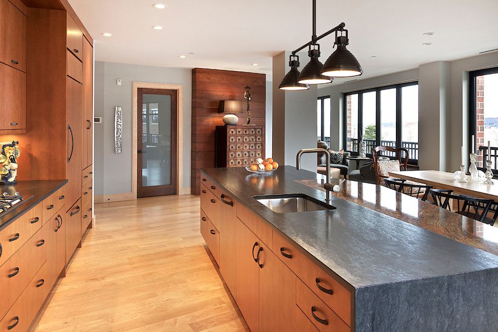 Soapstone vs Granite for a Contemporary Kitchen with a Baseboards and Upscale Urban Dwelling by Kitchen Choreography