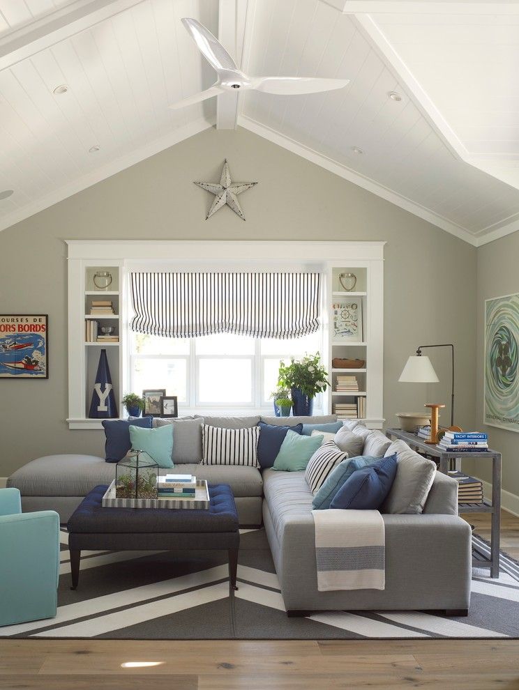 Sobe Furniture for a Beach Style Family Room with a Family Room and Coastal Living Magazine Showhouse 2014 by Flagg Coastal Homes