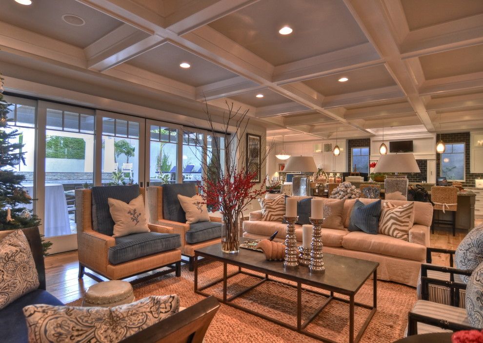 Sobe Furniture for a Traditional Living Room with a Waterfall and Luann Development by Luann Development, Inc.