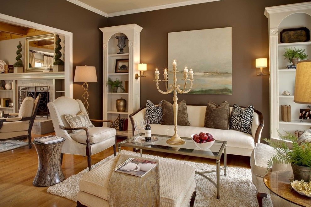 Sofa Mart for a Traditional Family Room with a Fireplace and Traditional Family Room by Houzz.com