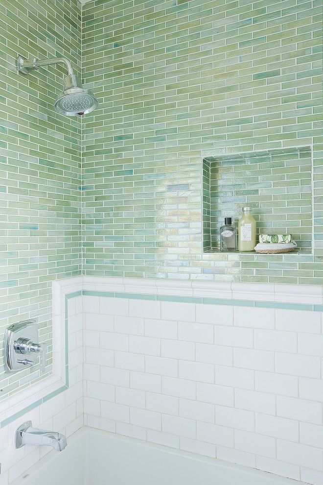 Sonoma Tile for a Traditional Bathroom with a 3 X 6 Handmade Subway Tile and 35th Street Bath by George Interior Design