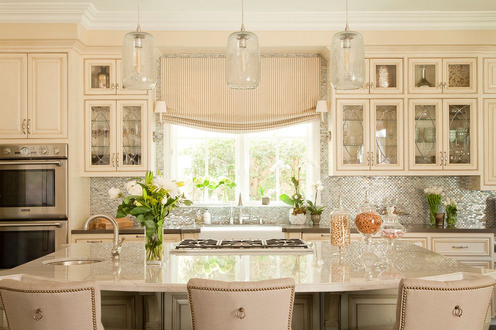 Sonoma Tile for a Traditional Kitchen with a Beige Trim and 10th Street by George Interior Design