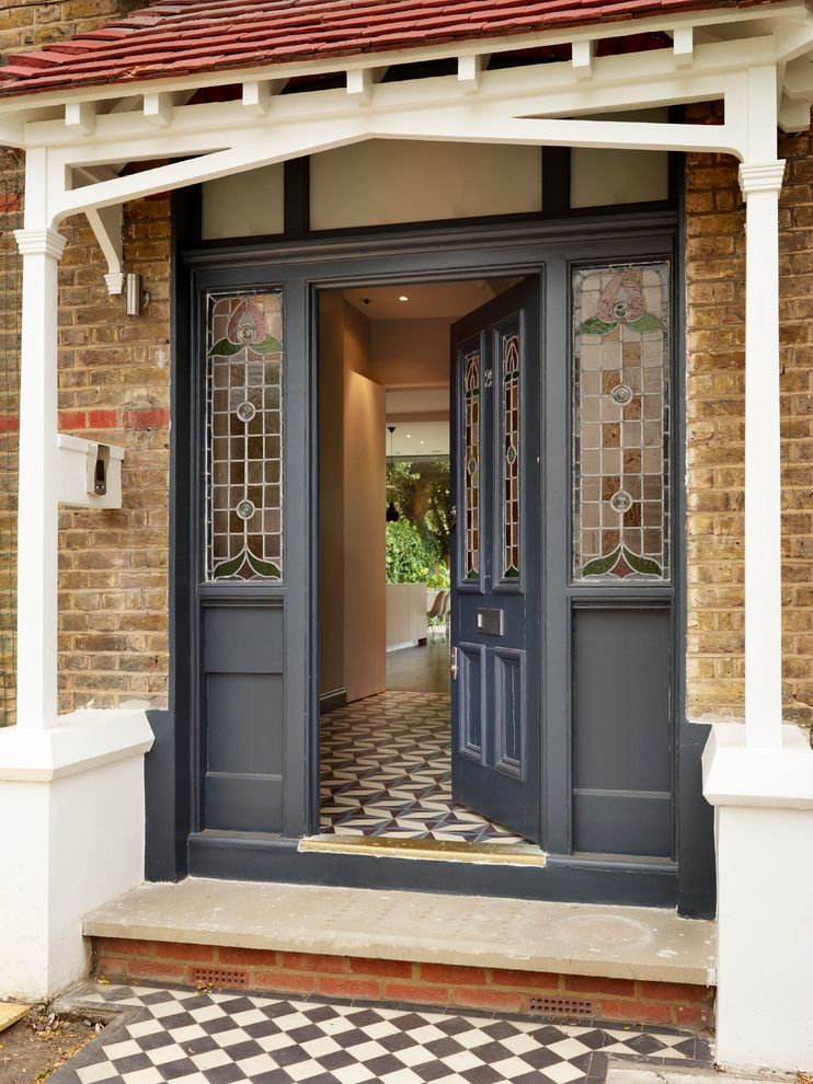 Southgate Glass for a Victorian Entry with a Stained Glass Panels and Victorian Entrance by Kitchenarchitecture.co.uk