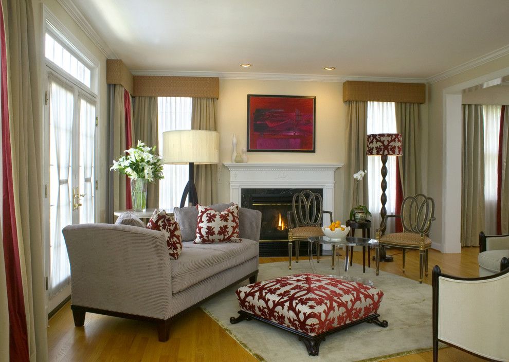 Sprintz Furniture for a Traditional Living Room with a Glass Doors and Portfolio Photographs   Room in Red by Patrick J. Baglino, Jr. Interior Design