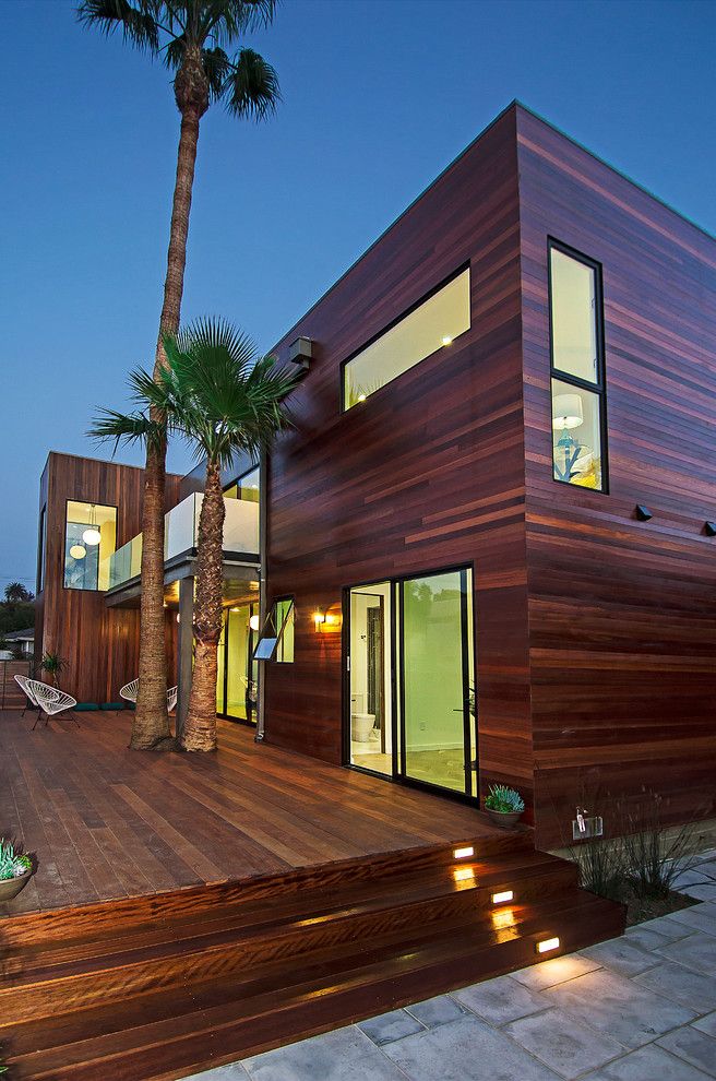 St Aubyn Homes for a Contemporary Deck with a Wood Siding and Los Angeles Home Staging | Wade St., Mar Vista by Modern Mecca™ | Los Angeles Home Staging