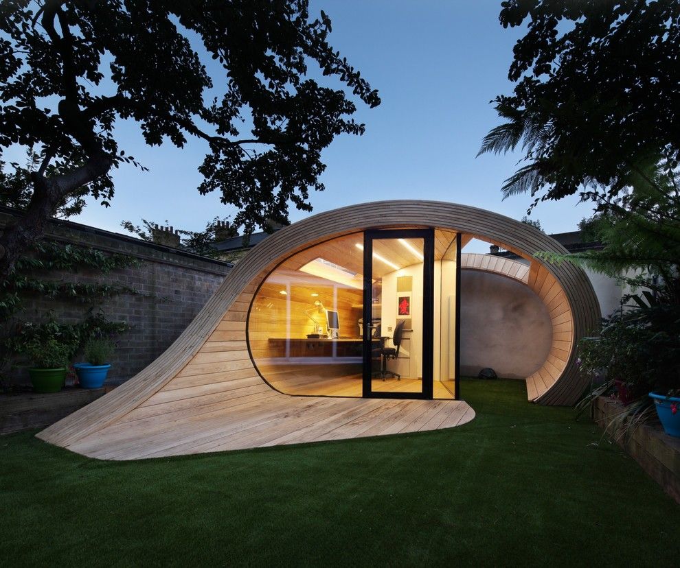 St Aubyn Homes for a Contemporary Shed with a Glass Door and Shoffice by Platform 5 Architects