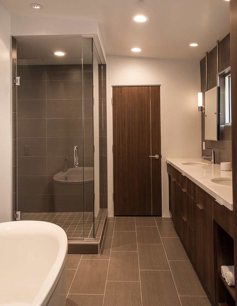 Starion for a Contemporary Bathroom with a Structural Steel and Contemporary Interiors by Starion Custom Residences