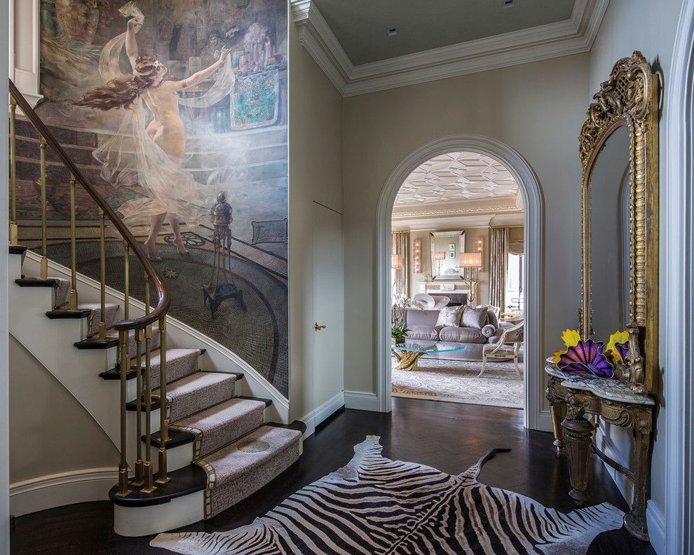 Stark Carpet for a Traditional Staircase with a Hallway and Charles Pavarini 778 Park Ave Penthouse by Stark Carpet