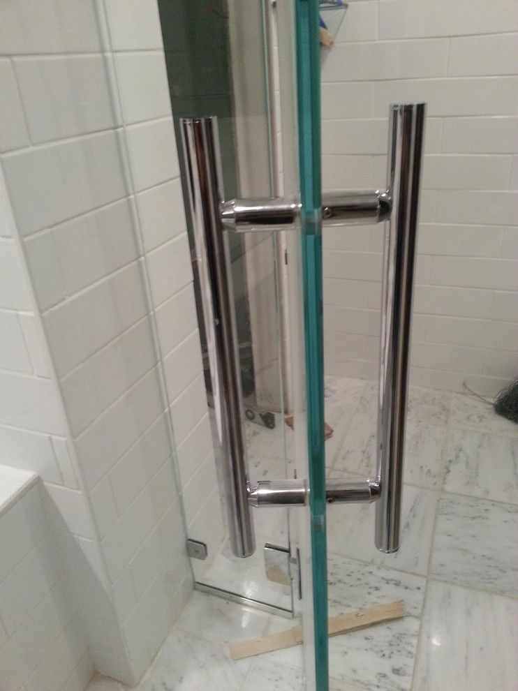 Starphire Glass for a Contemporary Spaces with a Sliding Glass Shower Doors and Starphire Glass  Showers by Shower Doors New York