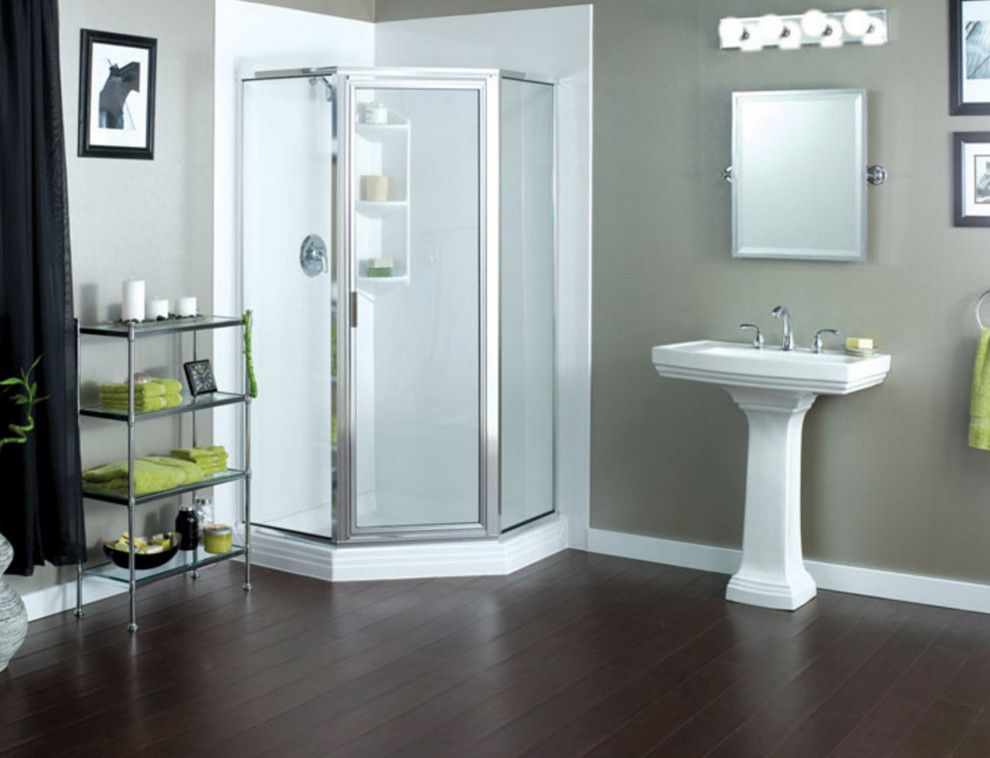 Statewide Remodeling for a Contemporary Bathroom with a Shower and Bathroom Remodels by Statewide Remodeling