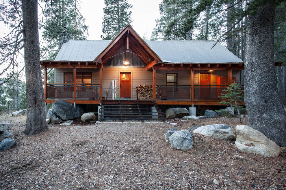 Steamboat Springs Elevation for a Rustic Exterior with a Cabin and Soda Spring Residence by Kat Alves Photography