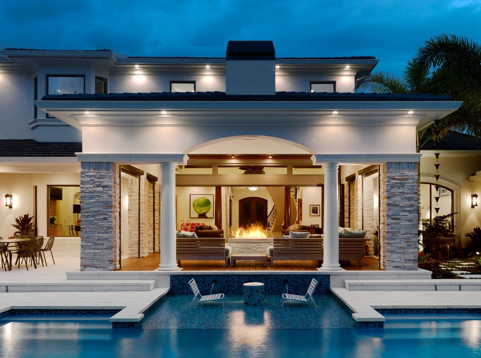 Stone Mart Tampa for a Contemporary Pool with a Lighting and the Albury House by the Fechtel Company