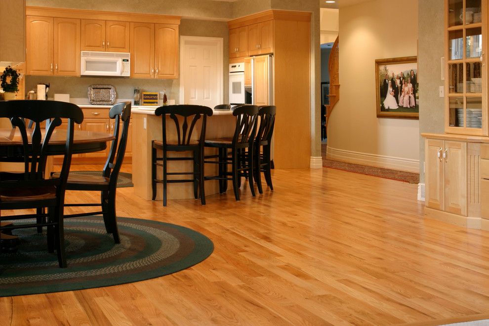 Subway Tile Patterns for a Contemporary Kitchen with a Oval Rug and Basic Cabinet Renewal by N Hance