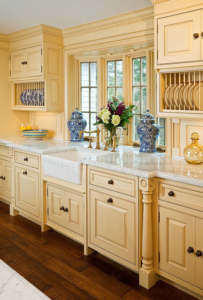 Supersod for a Traditional Kitchen with a Cabinetry and Cheerful Formality by Superior Woodcraft, Inc.