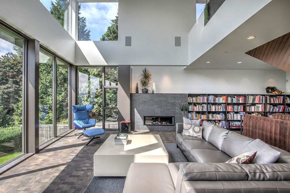 Sutter Home and Hearth for a Contemporary Living Room with a Books and Teh House by Floisand Studio