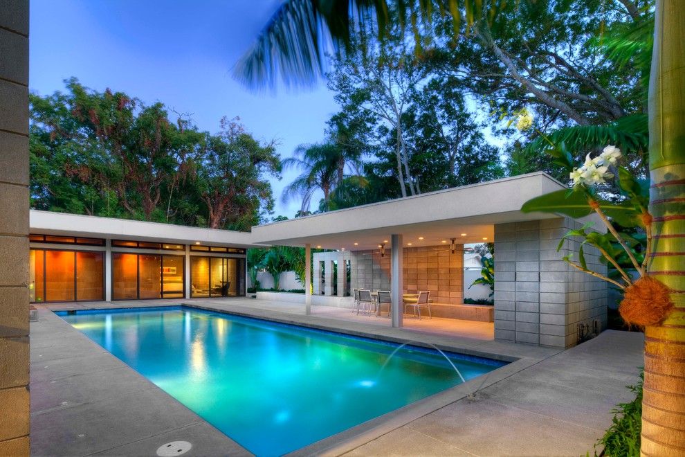 Tampa Bay Pools for a Modern Pool with a Concrete and Pool and Pergola by Dwy Landscape Architects