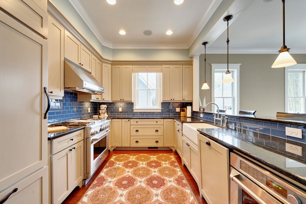 Taupe Paint for a Contemporary Kitchen with a Area Rug and Kitchen by Echelon Custom Homes