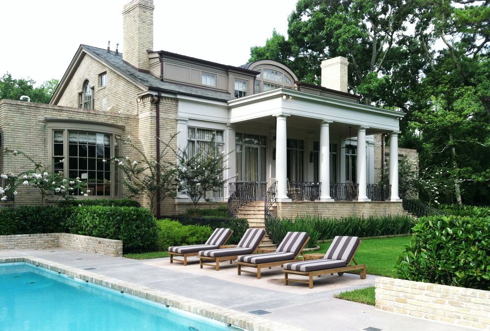 Tellepsen for a Traditional Landscape with a Pool and Buffalo Bayou Residence by Tellepsen Landscaping