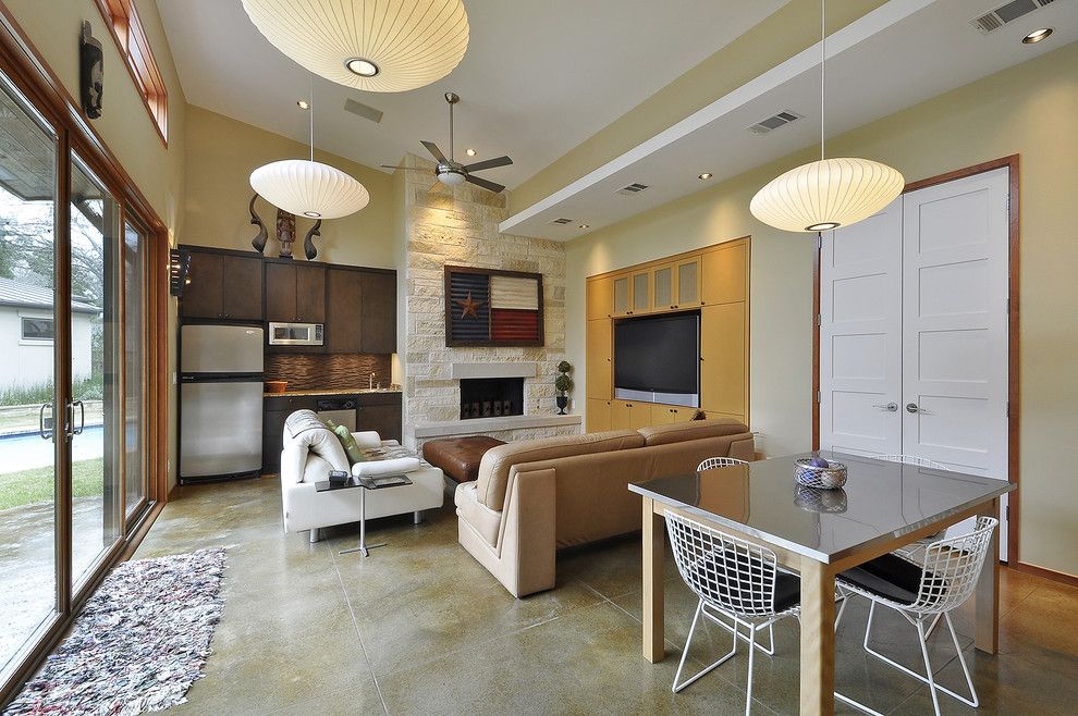 Texas Tool Traders for a Contemporary Family Room with a Recessed Lighting and Westlake Residence by Cornerstone Architects