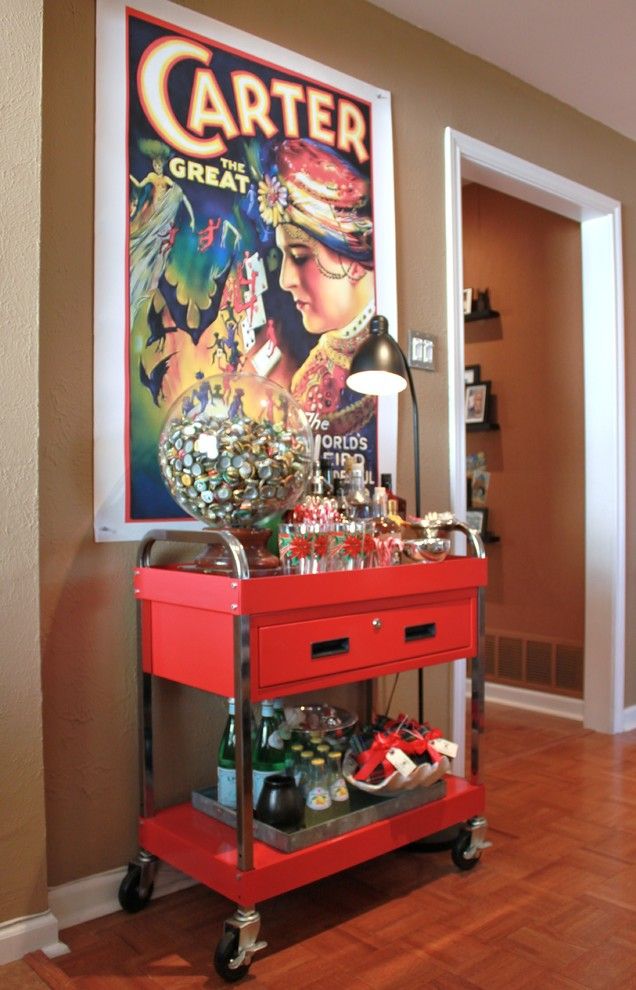 Texas Tool Traders for a Eclectic Family Room with a Bar Cart and Christmas at the Cavender House by the Cavender Diary