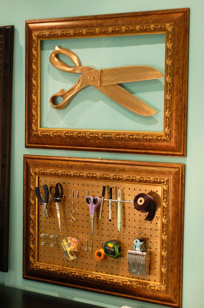 Texas Tool Traders for a Eclectic Spaces with a Pegboard and Mrs. Limestone Home Office by Brooklyn Limestone