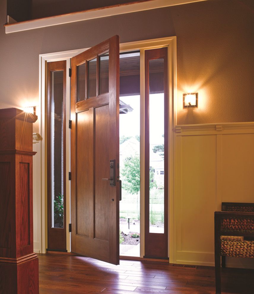 Thermatru Doors for a Craftsman Entry with a Thermatru and 8ft. Classic Craft American Style Door and Sidelites by Therma Tru Doors