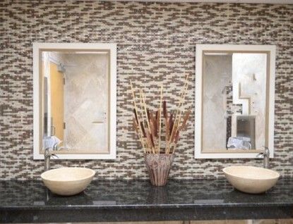 Tile Outlets of America for a Traditional Bathroom with a Glass Mosaic and Tile Outlets of America Restroom Remodel by Tile Outlets of America