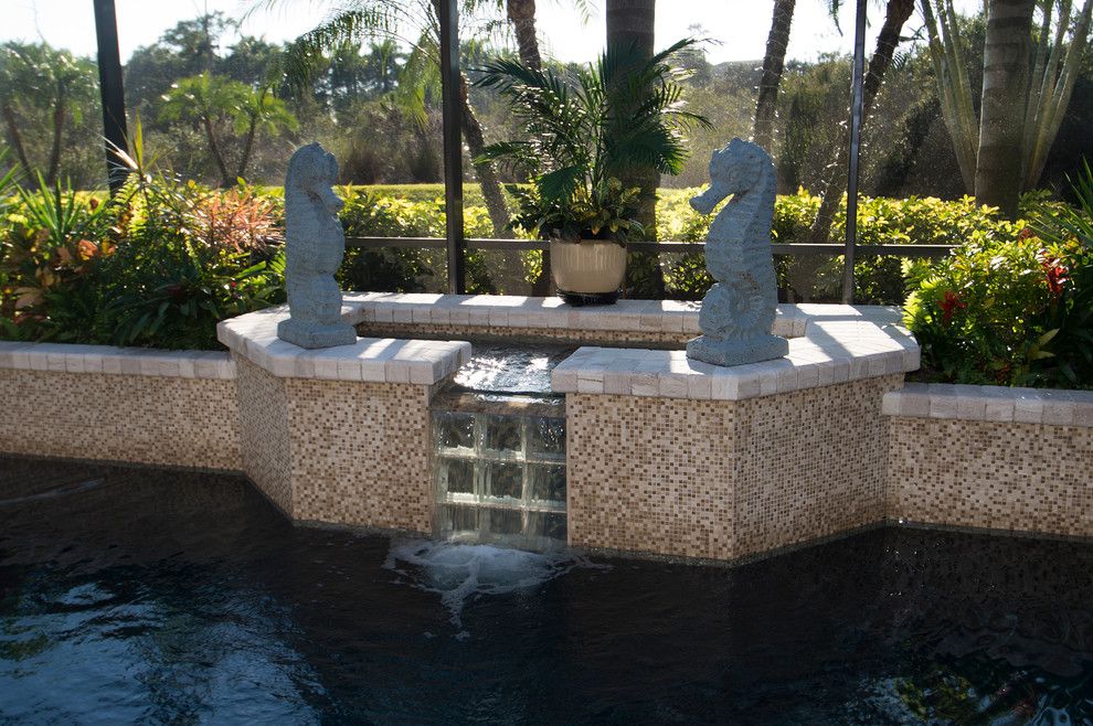 Tile Outlets of America for a Tropical Spaces with a Travertine Spa Surround and Travertine Pool Decking by Tile Outlets of America Sarasota