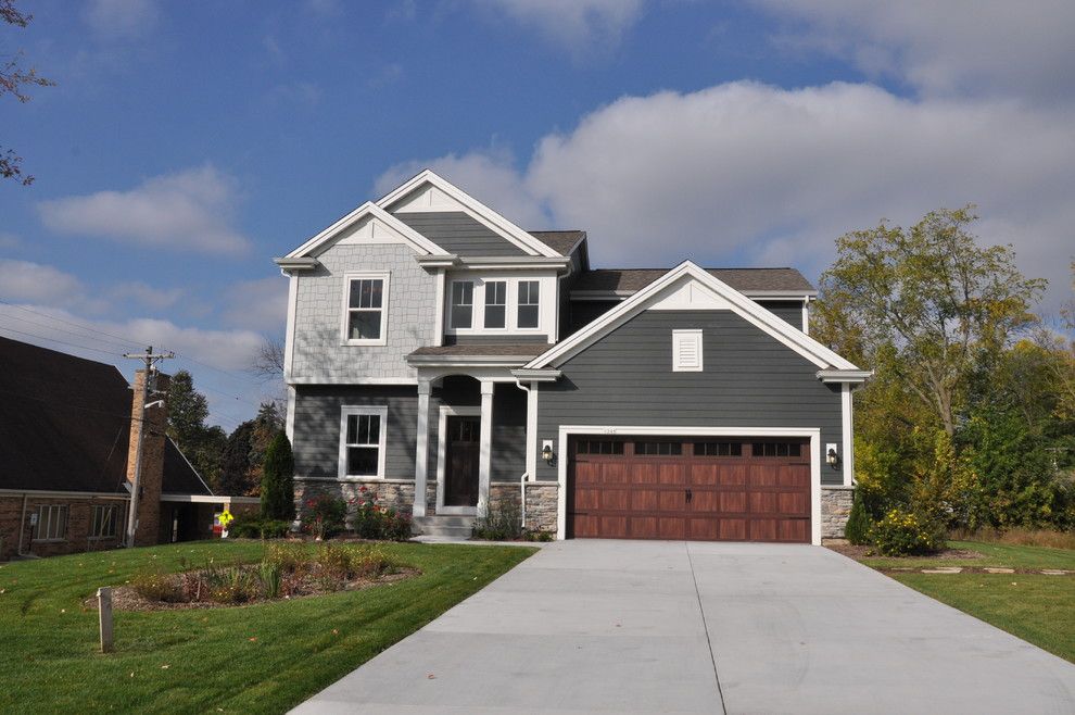 Tim O Brien Homes for a Traditional Exterior with a Pure White Trim and the Clover   Brookfield Model Home by Tim O'brien Homes