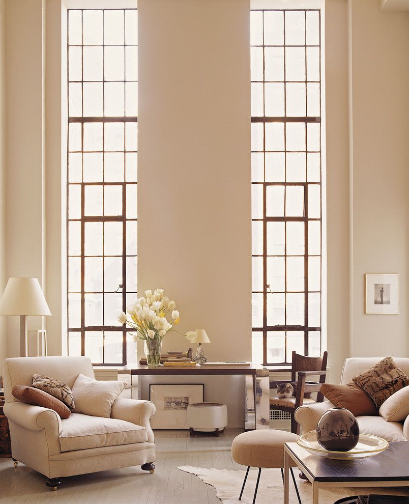 Tim O Brien Homes for a Traditional Living Room with a White Painted Wood Floor and American Modern Thomas O'brien by Abrams