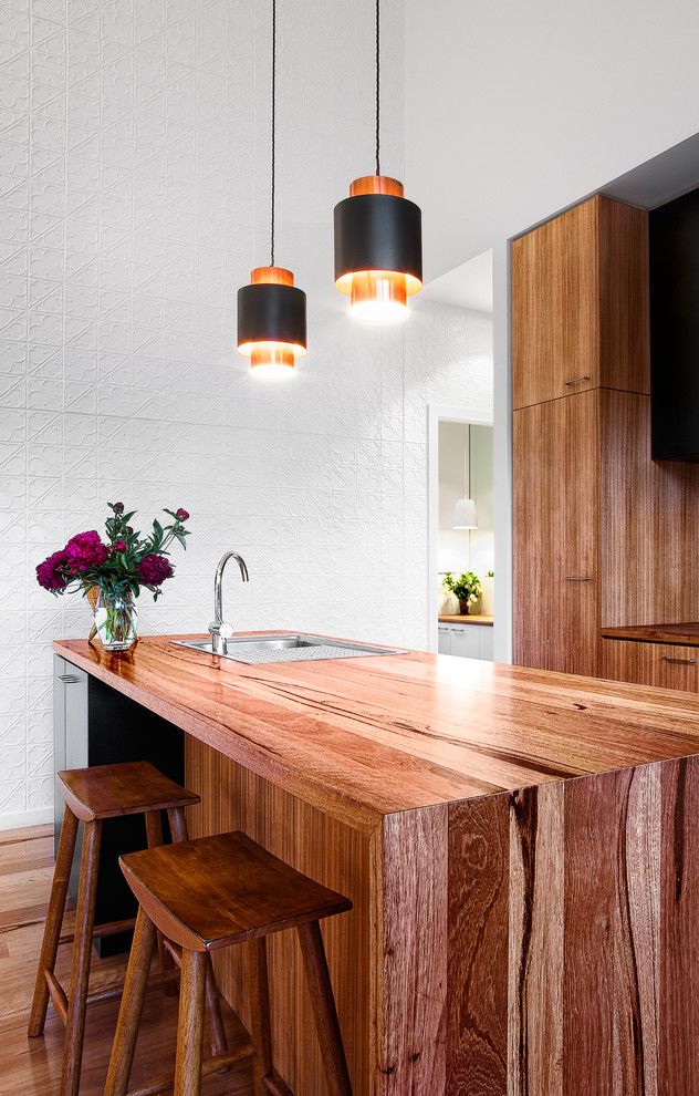 Timberpeg for a Contemporary Kitchen with a Beach Cottage and Barwon Heads Beach House Kitchen by Auhaus Architecture