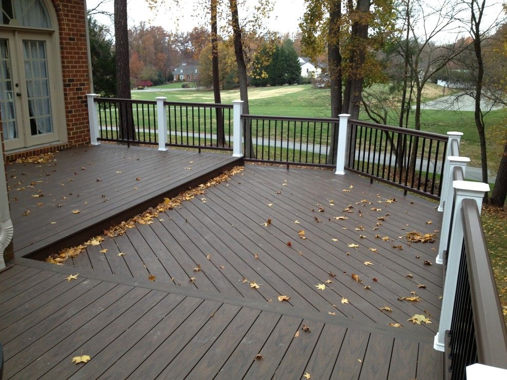 Timbertech for a Traditional Porch with a Deck Lights and Reeds Landing Deck Rebuild with Timbertech Xlm by Paragon Construction Company Llc