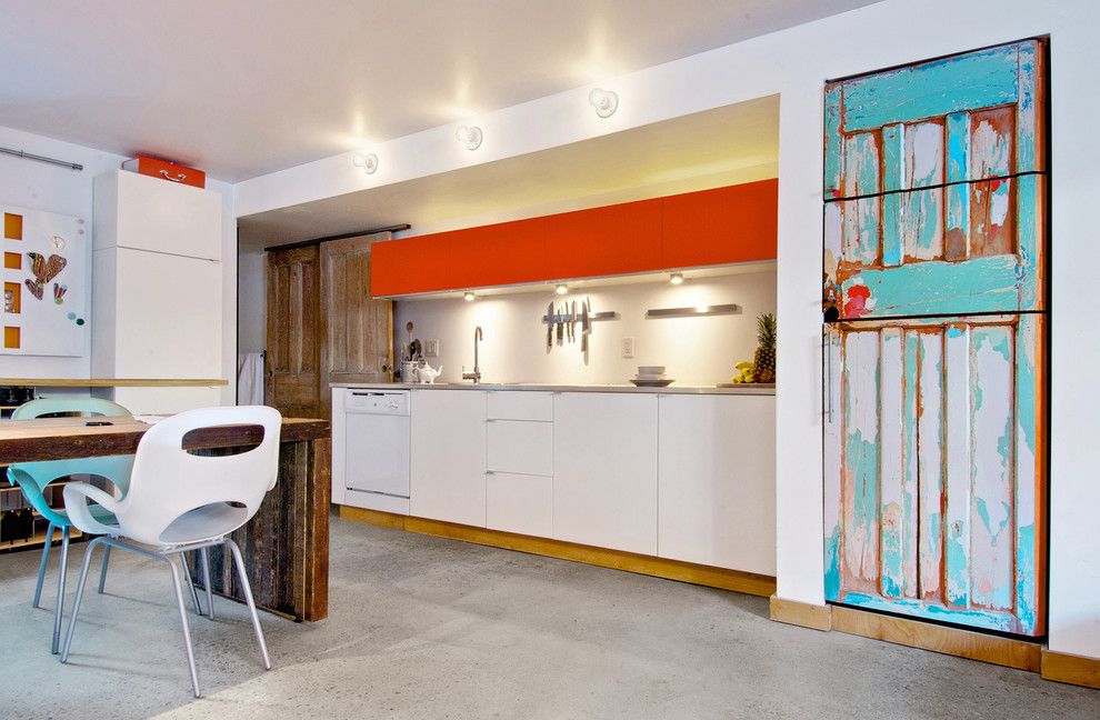 Tool Rental Lowes for a Contemporary Kitchen with a Knife Rack and My Houzz: Creative Moves Turn a Toronto Basement Into a Stylish Rental by Andrew Snow Photography