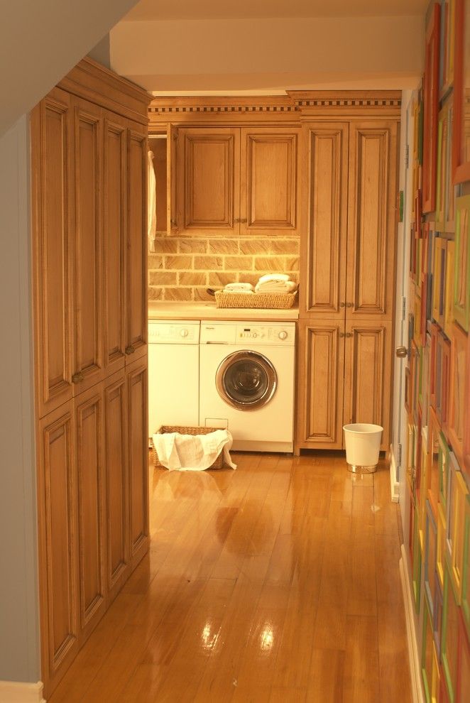 Top Load vs Front Load Washing Machine for a Traditional Laundry Room with a Spacious Laundry and Washing Room Nj by Wl Interiors